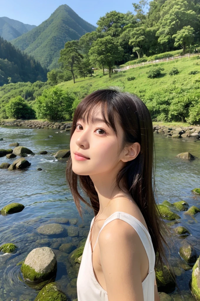 ((Highest quality)), ((masterpiece)), (detailed),Perfect Face,Japanese,landscape,Beauty,cute,Upper Body
