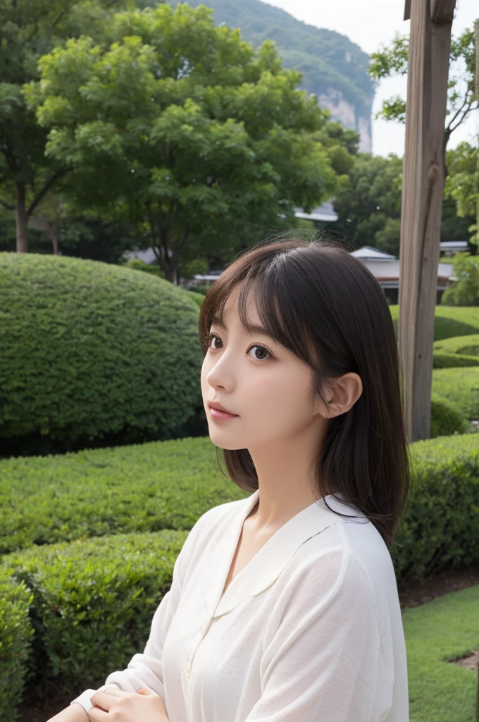 ((Highest quality)), ((masterpiece)), (detailed),Perfect Face,Japanese,landscape,Beauty,cute,Upper Body