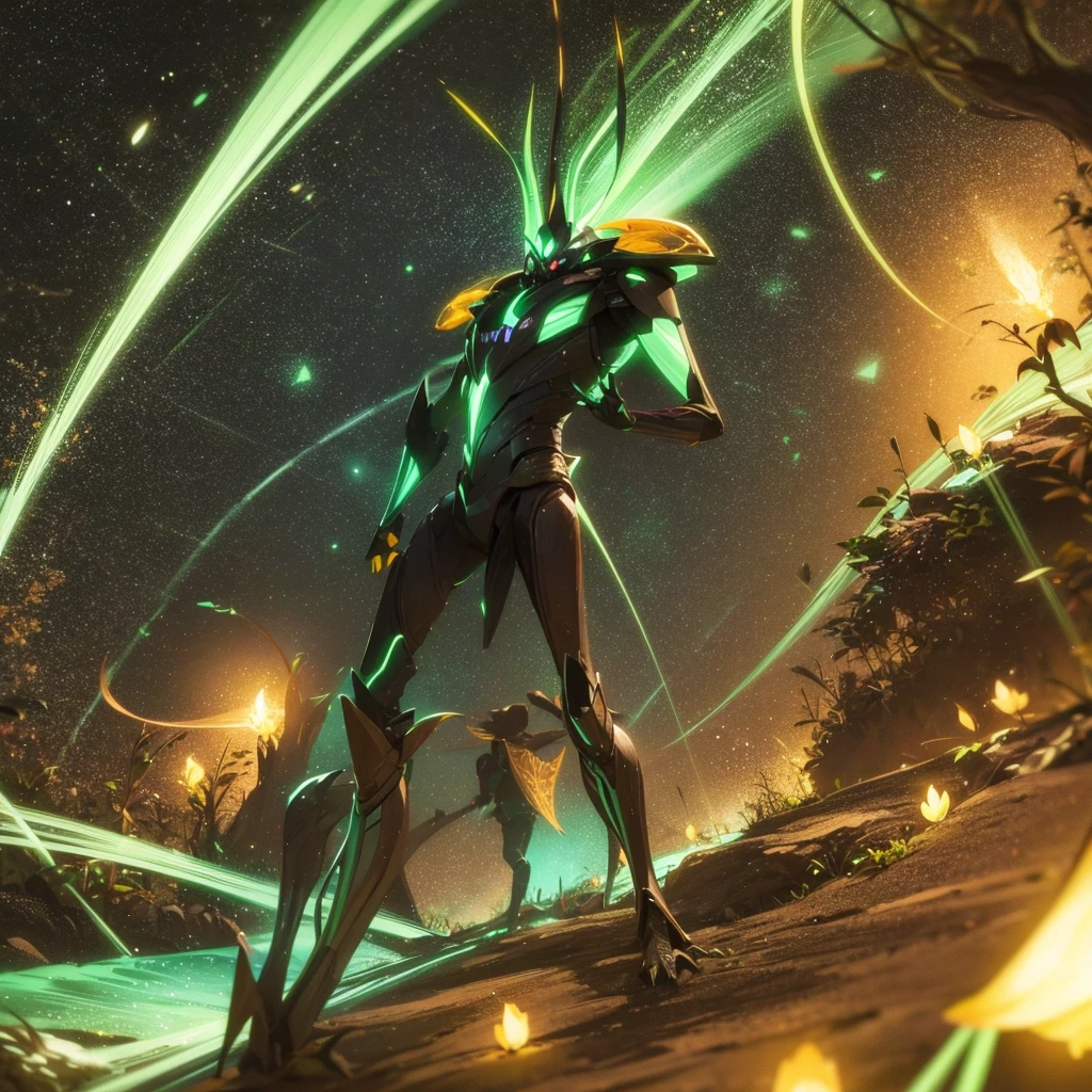 Glowing insects that live in large colonies in forests, Capable of emitting bright light to illuminate dark areas.
