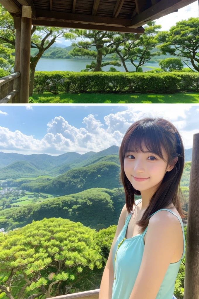 ((Highest quality)), ((masterpiece)), (detailed),Perfect Face,Japanese,landscape,Beauty,cute,Upper Body