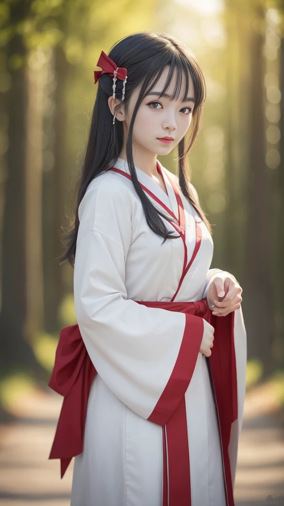 Shrine maiden in simple costume (8K,RAW Photos,Highest quality,High resolution:1.1),
(Highest quality,8K,32k,masterpiece,uhd:1.2),
(Highest quality, masterpiece, Ultra fine, 超High resolution, Realistic, Raw photo, Nonsense, Absolute Resolution),
Highest quality, 超High resolution, (Realistic), masterpiece, symmetry, Highly detailed RAW color photos, Professional close-up photo,
8K解像度,RAW Photos,Highest quality,masterpiece:1.2,Realistic,Photorealistic:1.4,極めて詳細な8K壁紙,Sharp focus,Depth of written boundary,Background Blur(bokeh),Cinematic Lighting,Soft Light,