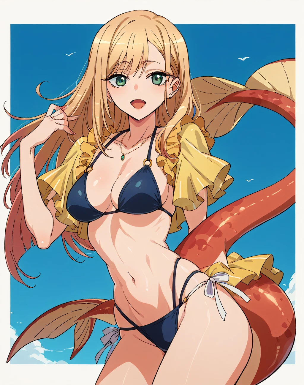 Sexy pose, anime, Marine Kitagawa, Swimwear, 8K, high quality