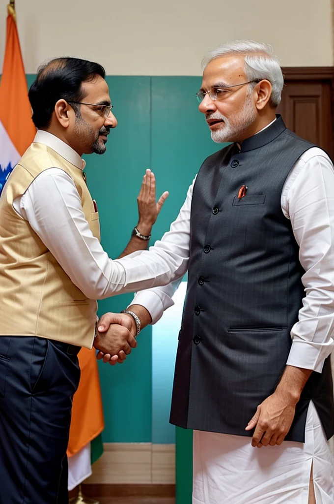 I hand shake with modi ji