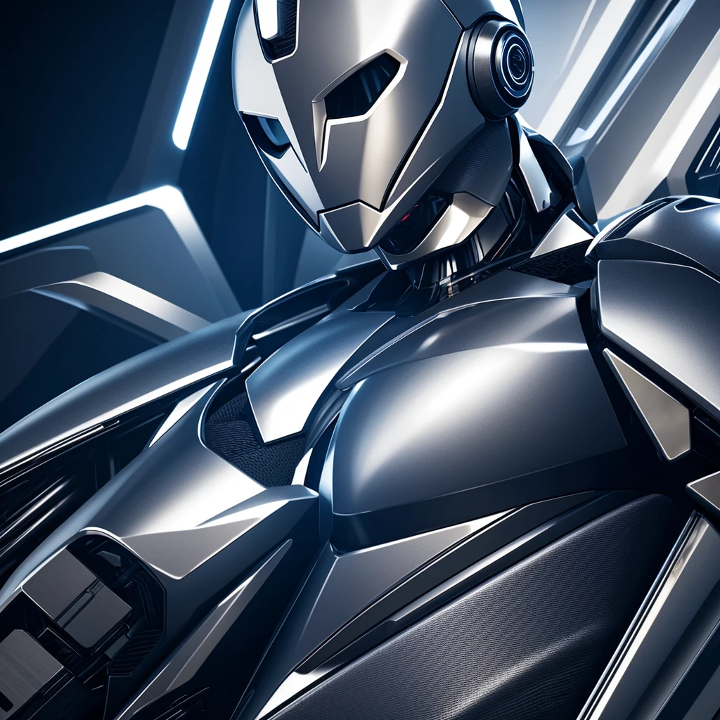 Logo Graphic Design,AI is the main body,3D metallic texture,Futuristic technology background
