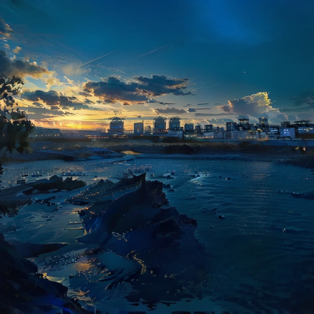 Arabian style view of a bridge over a body of water with the city in the background, golden and Blue Hour, Sigma 2.Shot at f1.0mm. 4, Blue Hour, Photo taken with Sony a7r, golden hour in tokyo, photography shot at Blue Hour, Blue Hour photography, color ( Sony a 7 r iv, Sunset Kanagawa Prefecture