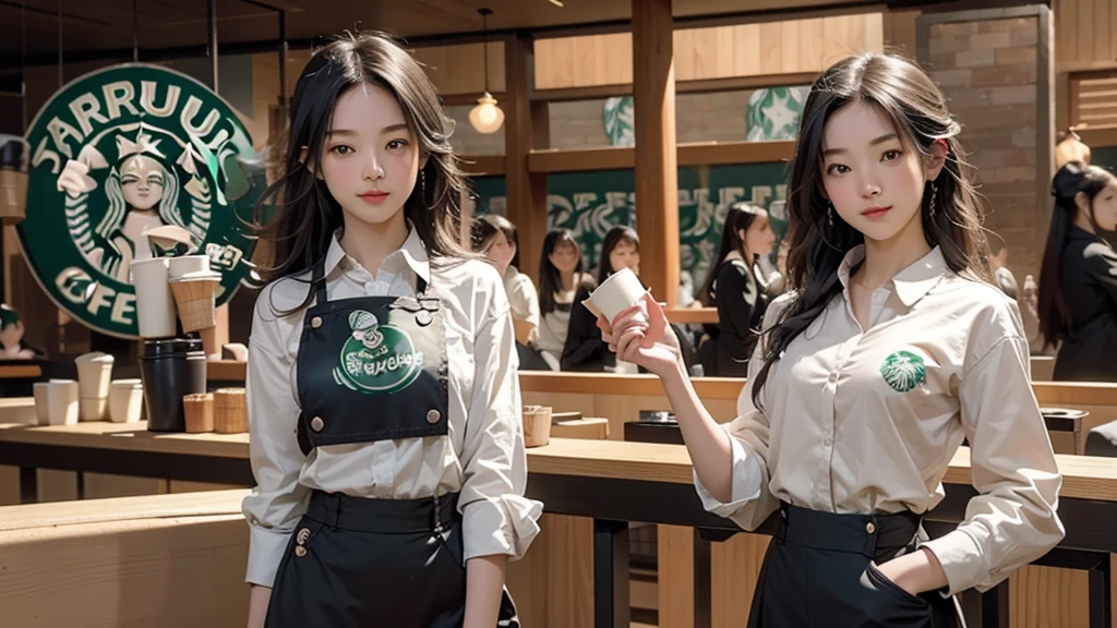 8K、RAW Photos、Highest quality、Super detailed、Super Resolution、Ultra HD、8K壁紙、Amazing details
(((Inside the Starbucks store)))、Woman sitting at a table by the window、-yeld gi((((Girls&#39; High School Uniforms))))、(((Eat cake、Drink coffee、smile)))(((Emphasize cleavage)))
