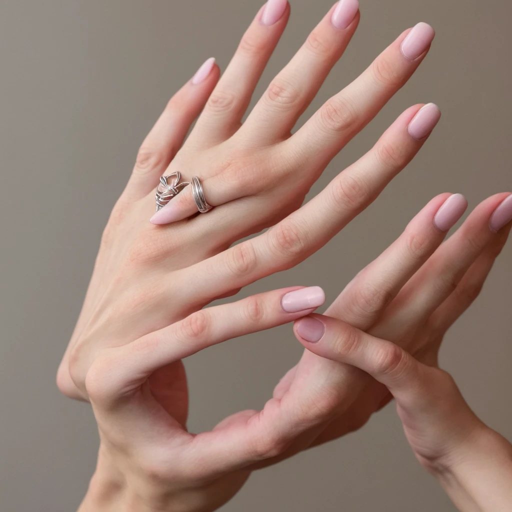 a hand making the peace gesture, with the index and middle fingers raised and separated to form a "V" shape, while the thumb, ring finger, and pinky are folded down towards the palm.
