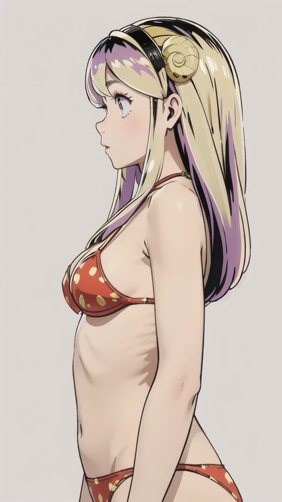 Ramちゃんのデザイン、Ram、profile、Upper Body、bikini、Slender body、Masterpiece、Simple Background、Highest quality