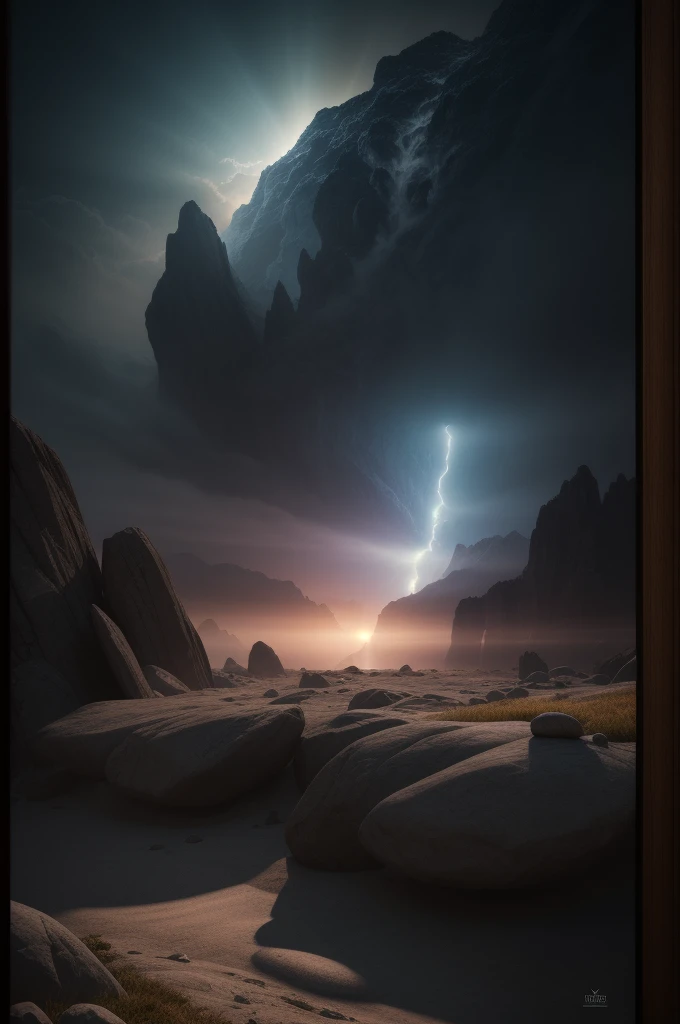 a dramatic scene of the creation of the world by God, hyper realistic 3D render, intricate details, dramatic lighting, vibrant colors, cinematic composition, glowing light rays, divine presence, religious awe and wonder, dramatic landscape, dramatic skies, best quality, 8k, highres, masterpiece, ultra-detailed, realistic, photorealistic, photo-realistic, HDR, UHD, studio lighting, ultra-fine painting, sharp focus, physically-based rendering, extreme detail description, professional, vivid colors