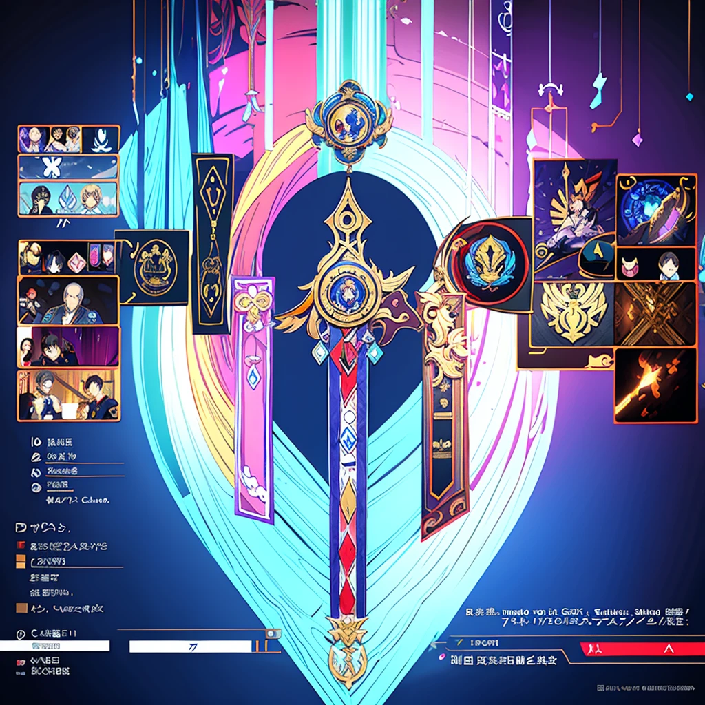 Draw anime fate grand order, divided into 7 channels, 7 classes, 7 characters, 4 male characters, 3 female characters, Thai theme.