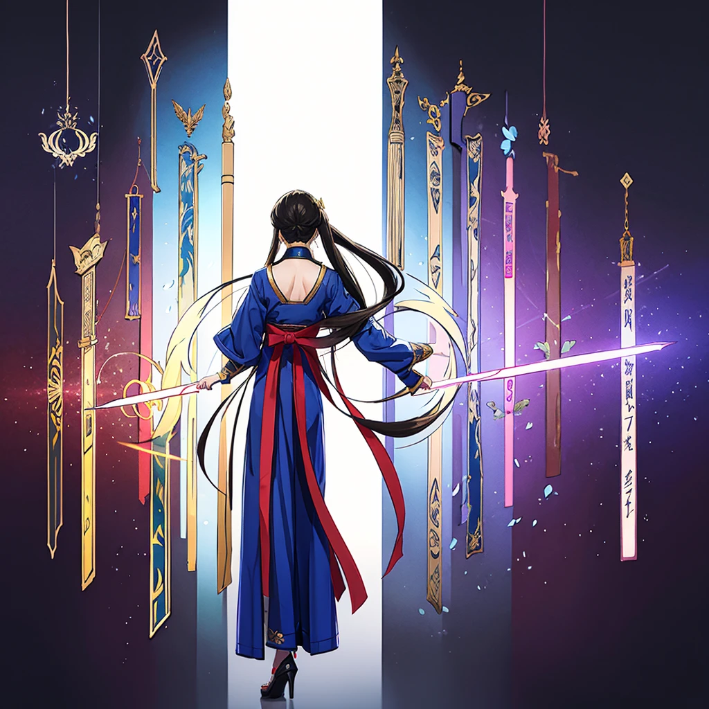 Draw anime fate grand order, divided into 7 channels, 7 classes, 7 characters, 4 male characters, 3 female characters, Thai theme.