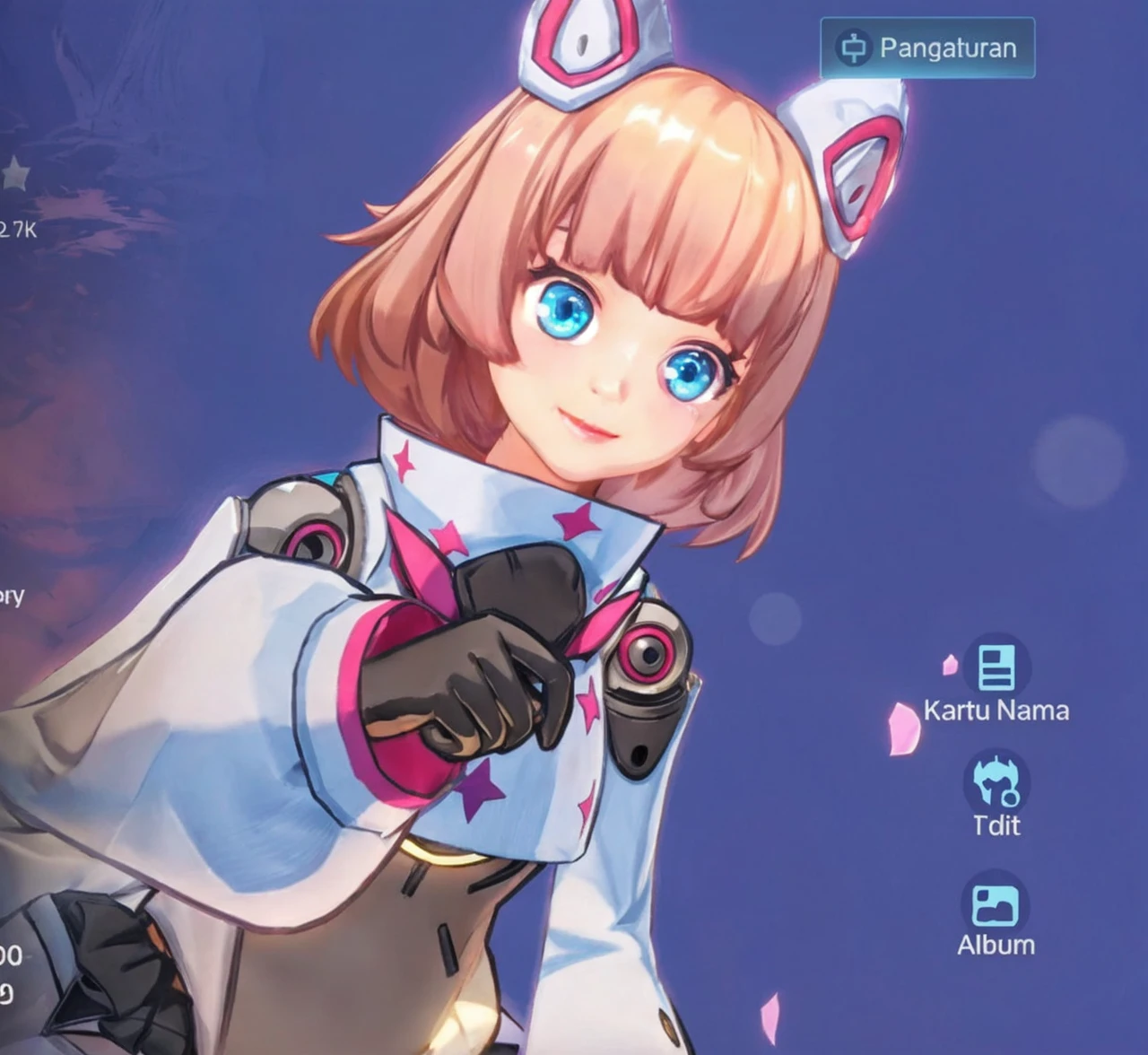 character:ball,(3:1),extremely detailed CG unity 8k wallpaper,(best quality), ((ultra-detailed)),(masterpiece), (high resolution),cute,white paper shirt,((beautiful gray detail eyes)),hair star,white paper detail pleated skirt,short hair,white hair,(pleated paper ball on head),(hoing on paper ball),blue sky,[smile face on round wrinkle paper ball on ground],jitome,heavy snowy,grassland,blush stickers, 