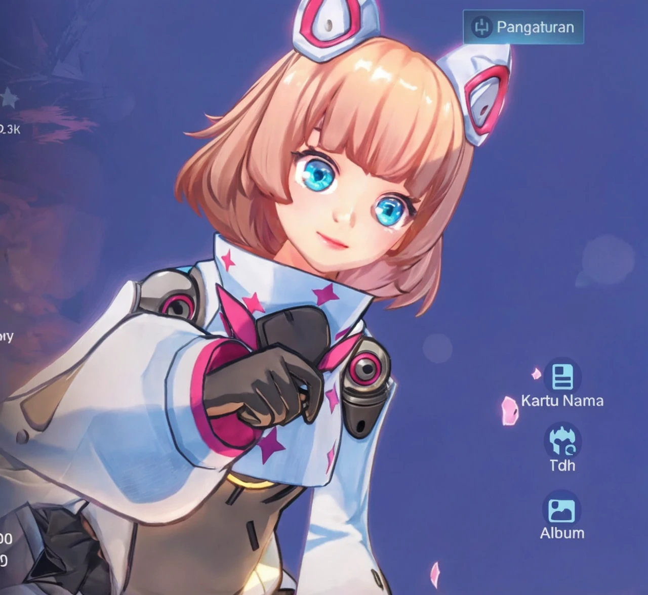 character:ball,(3:1),extremely detailed CG unity 8k wallpaper,(best quality), ((ultra-detailed)),(masterpiece), (high resolution),cute,white paper shirt,((beautiful gray detail eyes)),hair star,white paper detail pleated skirt,short hair,white hair,(pleated paper ball on head),(hoing on paper ball),blue sky,[smile face on round wrinkle paper ball on ground],jitome,heavy snowy,grassland,blush stickers, 