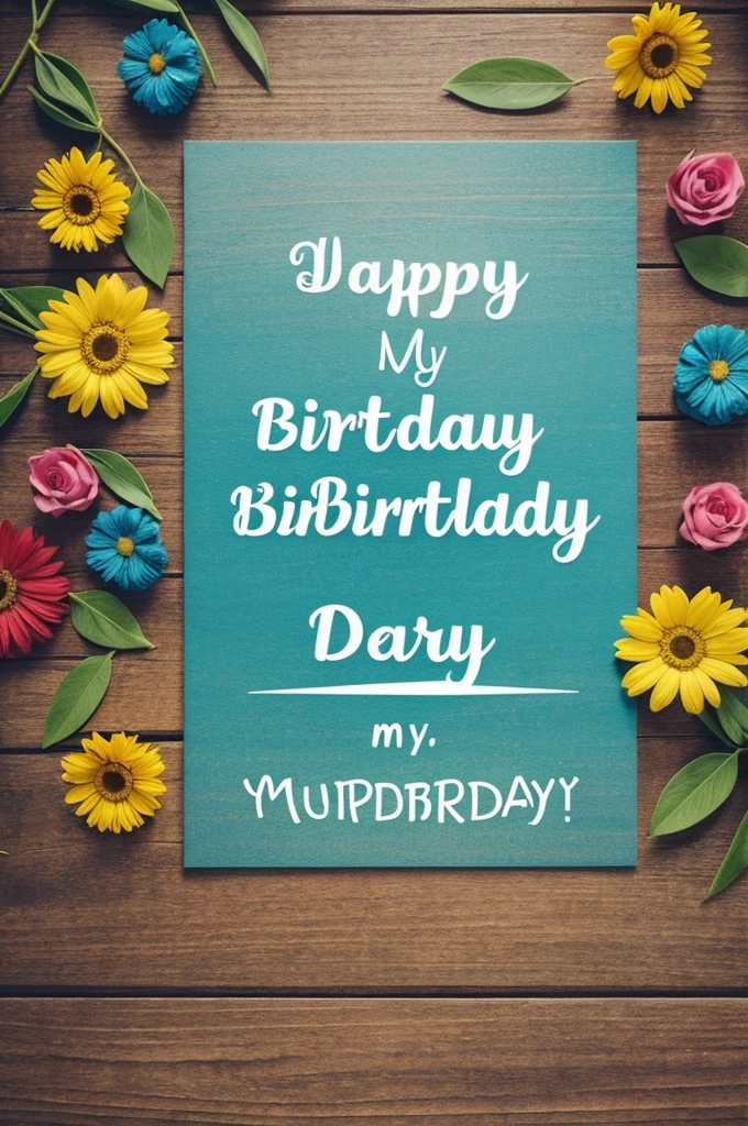 Write ❝Happy Birthday My Dear Brother❞ on a beautiful background.The text is also mixing colour and a wonderful design