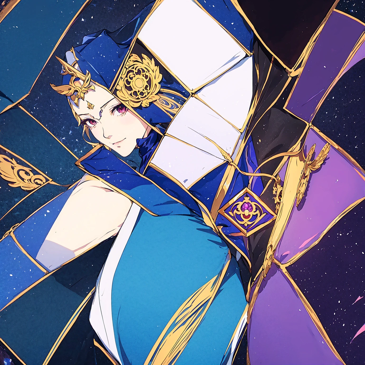 Draw anime fate grand order 7 characters, 7 classes, divided into 7 diamond-shaped squares, Team Thailand.