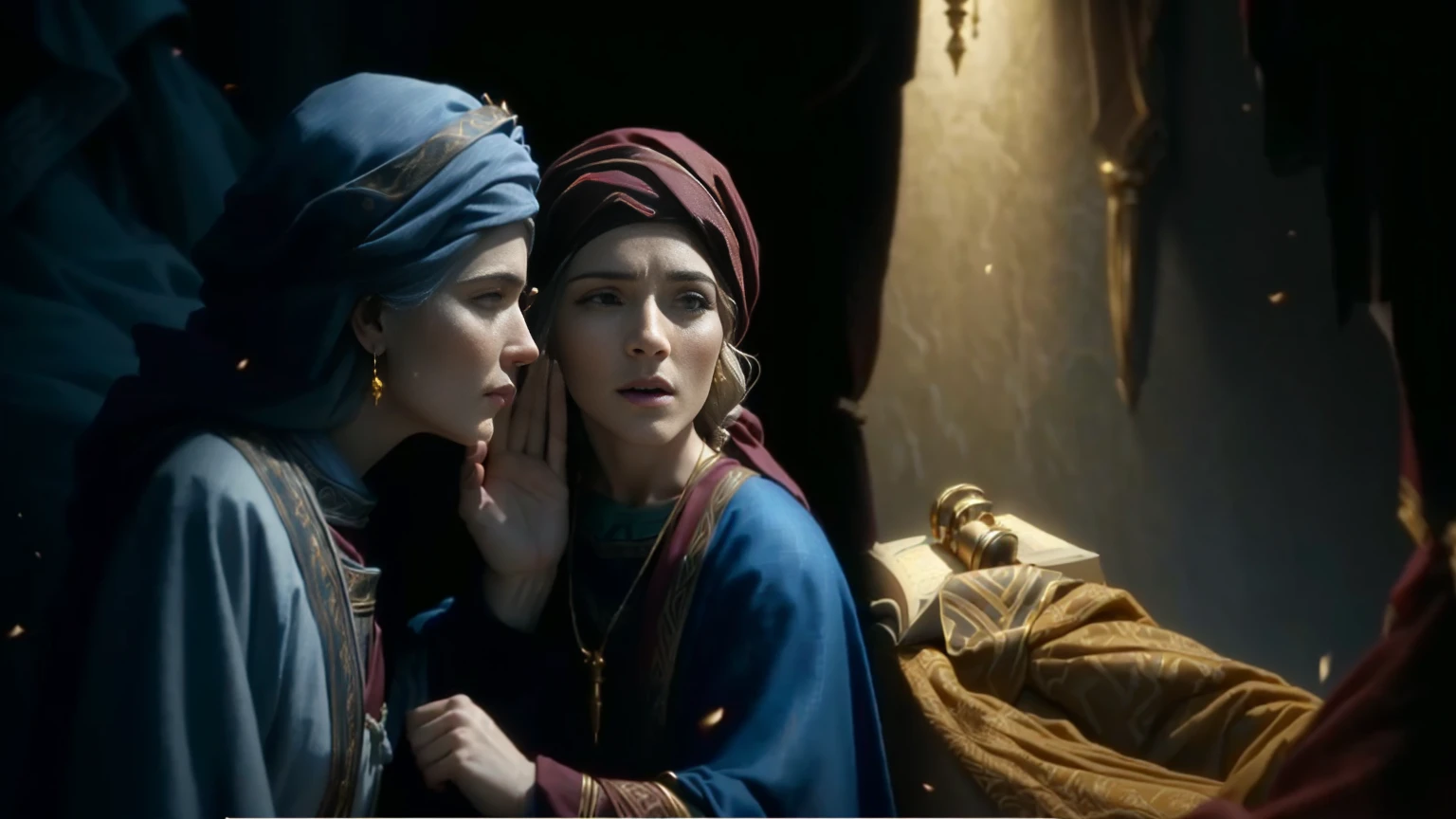 framed scene of a woman and a man in a nativity scene, biblical art lighting, biblical clothing, still from a live action film, screenshot from a movie, ( ( emma lindstrom ) ), biblical epic film, cena do filme live-action, 2 0 2 1 Cinematic 4K Frame Capture, kramskoy 4k, bible illustration, José and José