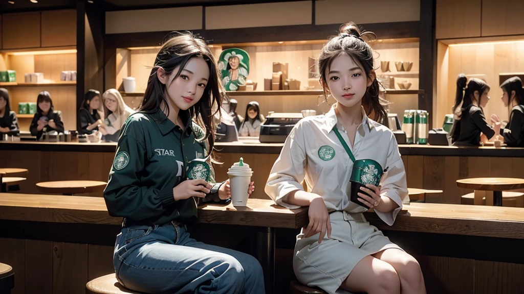 8K、RAW Photos、Highest quality、Super detailed、Super Resolution、Ultra HD、8K壁紙、Amazing details
(((Inside the Starbucks store)))、Woman sitting at a table by the window、-yeld gi((((Girls&#39; High School Uniforms))))、(((Eat cake、Drink coffee、smile)))、Emphasize cleavage
