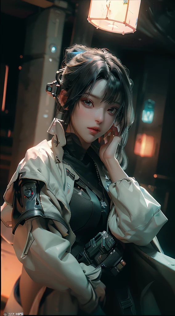 ((Best quality)), ((masterpiece)), (detailed:1.4), 3D, an image of a beautiful cyberpunk female,HDR (High Dynamic Range),Ray Tracing,NVIDIA RTX,Super-Resolution,Unreal 5,Subsurface scattering,PBR Texturing,Post-processing,Anisotropic Filtering,Depth-of-field,Maximum clarity and sharpness,Multi-layered textures,Albedo and Specular maps,Surface shading,Accurate simulation of light-material interaction,Perfect proportions,Octane Render,Two-tone lighting,Wide aperture,Low ISO,White balance,Rule of thirds,8K RAW,