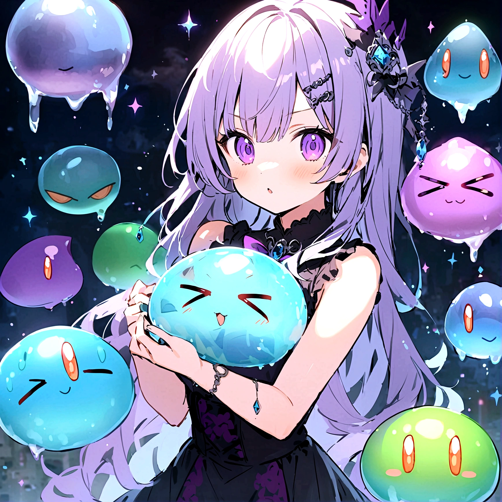 Dragon Quest、猛poisonの沼、Boyz Slime、Purple Sliver、poison々Cool looking slime、gel、Irregular shape、猛poisonボディ、