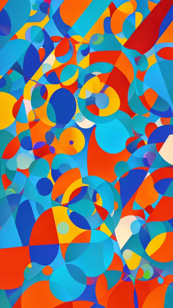 create an abstract composition with lines and graphic elements random modern geometric with vibrant texture and colors with light background+biomechanics science fiction+tribal