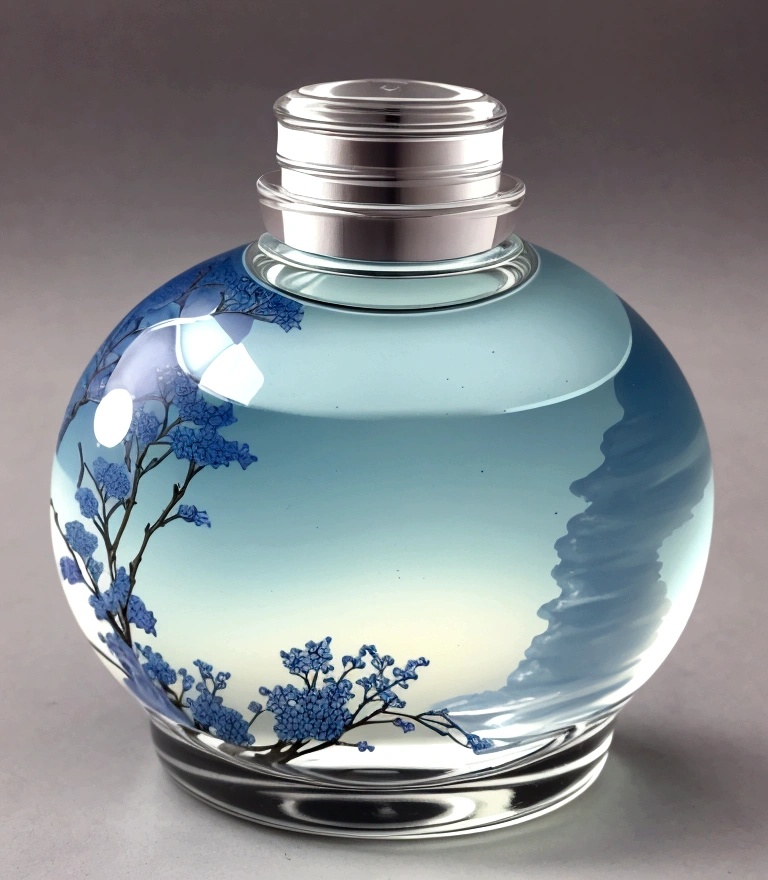 on the desk　Perfume bottle　Perfume bottleの中に星空