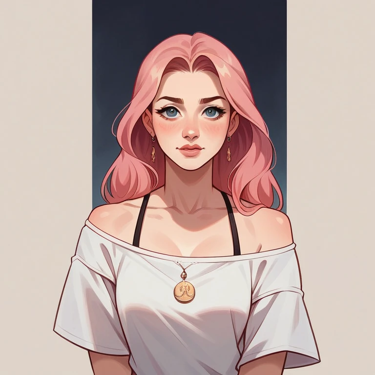 Best Quality, Masterpiece, Ultra High Resolution, (Realisticity: 1.4), Original Photo, 1girl, Pink Off-the-Shoulder, Cinematic Lighting