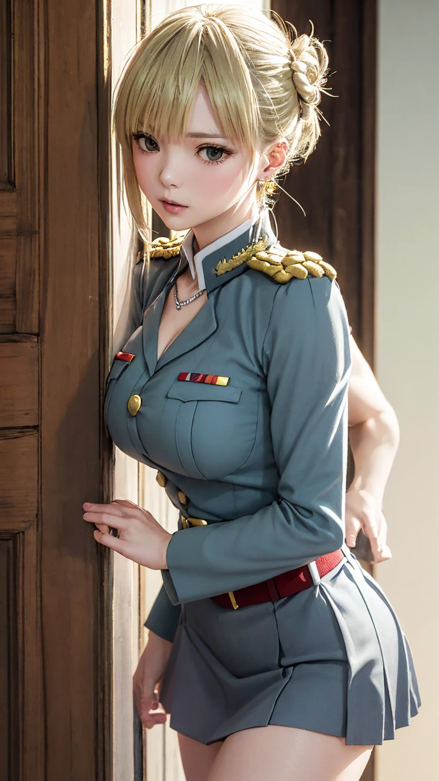 Man Attacking、A female officer is raped by a male soldier、Forced sex、A man faces a woman and thrusts his penis into her vagina、(masterpiece: 1.3), (Maximum resolution: 1.2), (Ultra HD TV: 1.2), Cinematic Light, 8K resolution, Detailed facial features , (Sharp focus: 1.2),Perfect Style, Beautiful Face, Acura, Anatomically correct, Highly detailed face and skin quality感, Beautiful Eyes,ThroughkBright Eyes, Natural Cheeks, Glowing Skin, (Glossy Lips: 1.4),、 (A 恥ful expression: 1.2),Highly detailed face and skin quality, Natural Cheeks, , Glossy Lips,Exposed cleavage、(White mucus on chest:1.6)(White mucus on thighs:1.6)、、、Please open your knees、Spread your legs、、Sparkly little earrings and necklace、Drenched in sweat 、blonde、Blonde、Blue-gray eyes、Green-gray eyes,(Miniskirt military uniform:1.4)、Soft Breasts、Healthy legs、Bare thighs、、Model Body Type、nude hip,nude crotch,nude legs、Shooting from the side