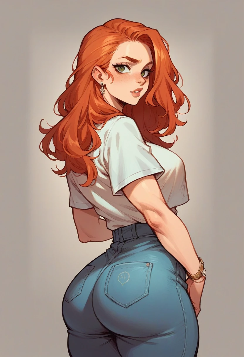 redhead girl with big  big ass