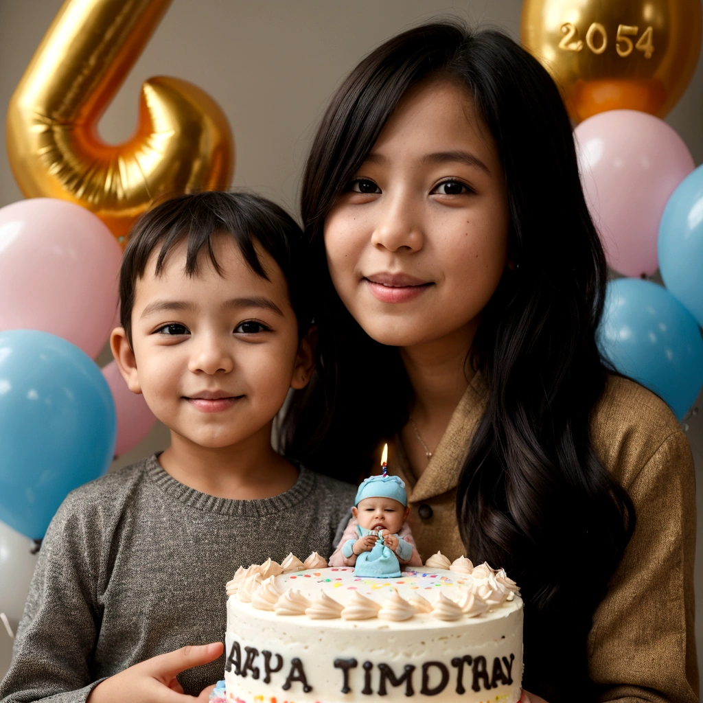 there is a woman and a boy that are holding a cake, holding a birthday cake, , happy birthday, taken with canon eos 5 d mark iv, taken with canon 5d mk4, four years old, 2 4 years oldtrait, shot on canon eos r5, shot on canon eos r 5