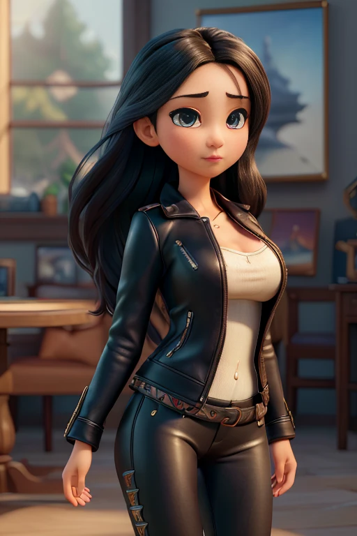 beautiful detailed Asian woman, perfect body, leather jacket, leather pants, boots, ultra detailed face, detailed lips, perfect eyes with double eyelids, protruding breasts, long hair, (best quality,8k,32thousand,masterpiece,uhd:1.3),ultra-detailed,(realistic,photorealistic,photo-realistic:1.37),HDR,UHD,studio lighting,ultra-fine painting,sharp focus,physically-based rendering,extreme detail description,professional,vivid colors,bokeh,portrait,beautiful,highly detailed,intricate,exquisite,elegant