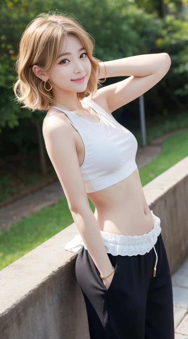 1girl, idol, close-up,photo, film, depth of field, model, looking at viewer,realistic,(NSFW),1 girl,cute,(((ta))),((((smallish body)))),(((very short))),blonde hair,panties,skirt,(((lift skirt higher))),no sleevs,(((smallish body))),((visible panties)),(((little))),smile,cute face,(((short body))),chibi,(((visible underarms))),(((no bra))),big head,bare ribs,low neck T shirt,lower abdomens,cute face,visible under chest,loose tops,brown nipples,white tops,