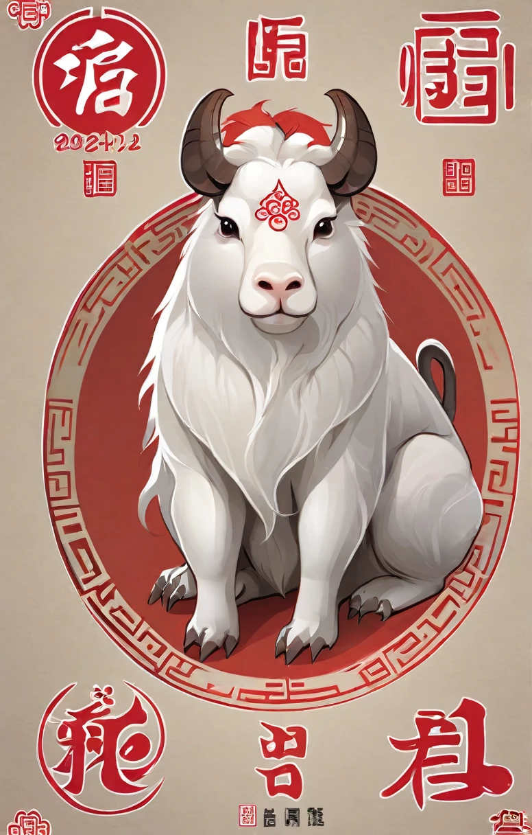 Chinese zodiac illustration탁구 라켓을 들고 있는 사무라이 개의 왕,
Chinese zodiac illustration
