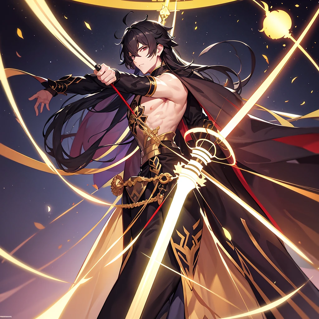 Draw Male Servant, Fate Grand Order, Thailand, King Naresuan the Great, Black hair, Odd eye, Archer Class, Sniper Weapon