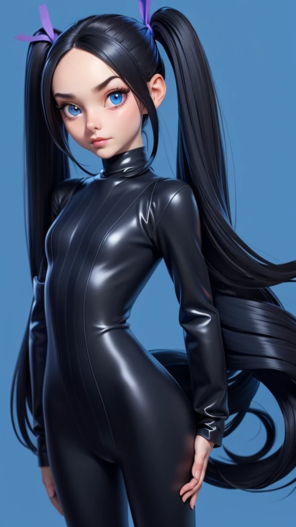 solo, super fine photo, portrait Unreal Engine 5 8K UHD of beautiful and cute girl, pigtail hair, black tight latex catsuit, latex glove, latex arm and leg cuffs, beautiful make up, luxurious, best quality, masterpiece, official art, unified 8k wallpaper, super detailed, sharp focus, dynamic pose, body parts
