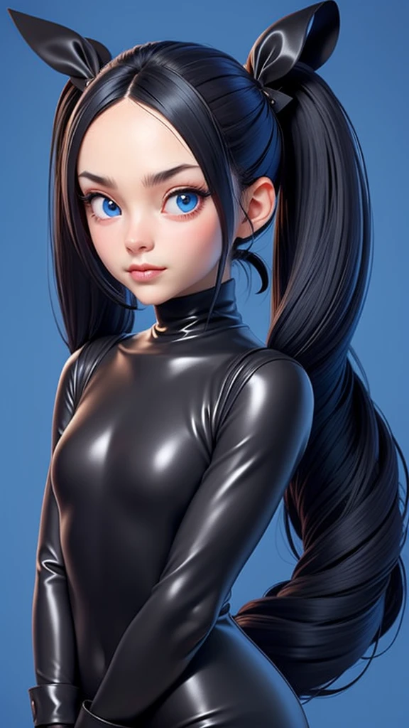 1 girl, katara, 12 yo, solo, ((completely nude )), long hair, messy hair, no bra, beautiful breasts, perfect erect nipples, looking at viewer, blue background, black hair, background, two side up, turtleneck, blue eyes, (happy smile), beautiful lips, luring smile, slightly sexually aroused, voyeurism, ribbon, hair ribbon, bangs, yellow pink micro turtleneck sweater, upper body, parted bangs, pink ribbon, micro ribbed yellow sweater, twintails, nose, ((perfect young body)), perfect legs, beautiful legs, beautiful , (perfect beautiful ass), (((shiny oiled skin))), ((detailed open wide lips)), nsfw, seductive pose, pink Yellow colored ballons around, (erotic fantasy), 8k.