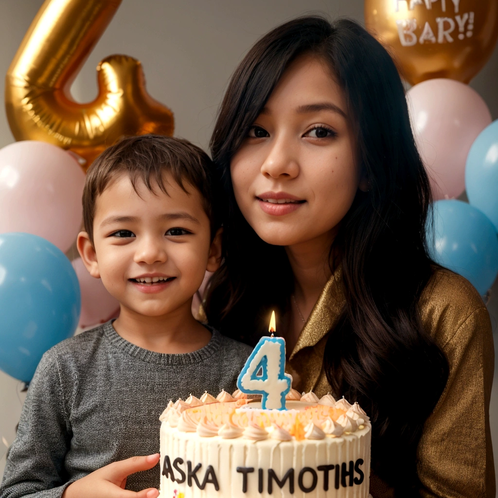 there is a woman and a boy that are holding a cake, holding a birthday cake, , happy birthday, taken with canon eos 5 d mark iv, taken with canon 5d mk4, four years old, 2 4 years oldtrait, shot on canon eos r5, shot on canon eos r 5