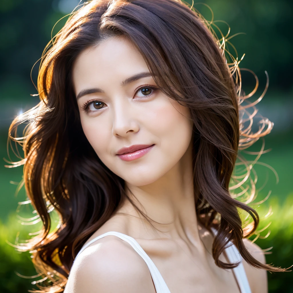 Beautiful mature woman with wavy long hair, she is alluring, Ultra-high resolution,(Realistic:1.4), ((Highest quality)), ((masterpiece)), (be familiar with),