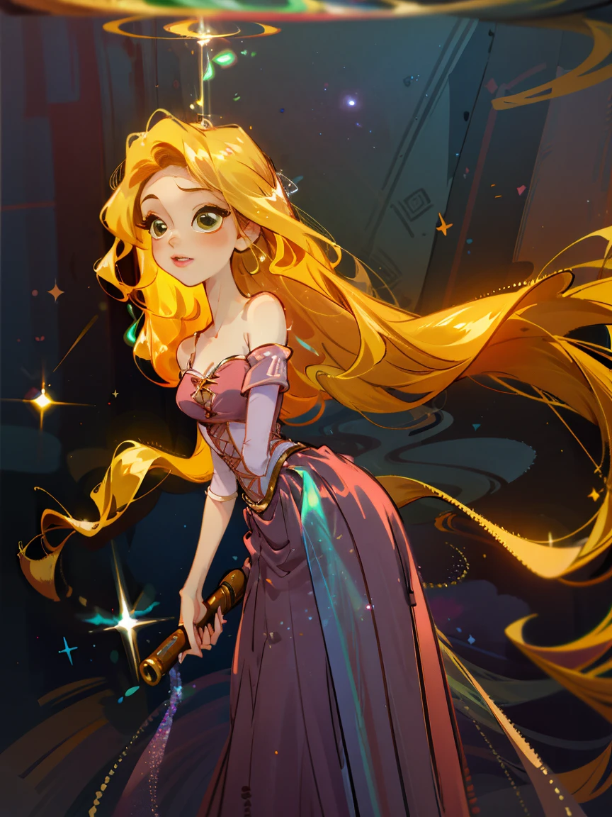 bioluminescent shiny glow, beautiful girl in flowing ballgown dress, galaxy style dress, galaxy glow, sparkling, ethereal, fluffy flowing hair, silky glistening iridescent ash hair, 