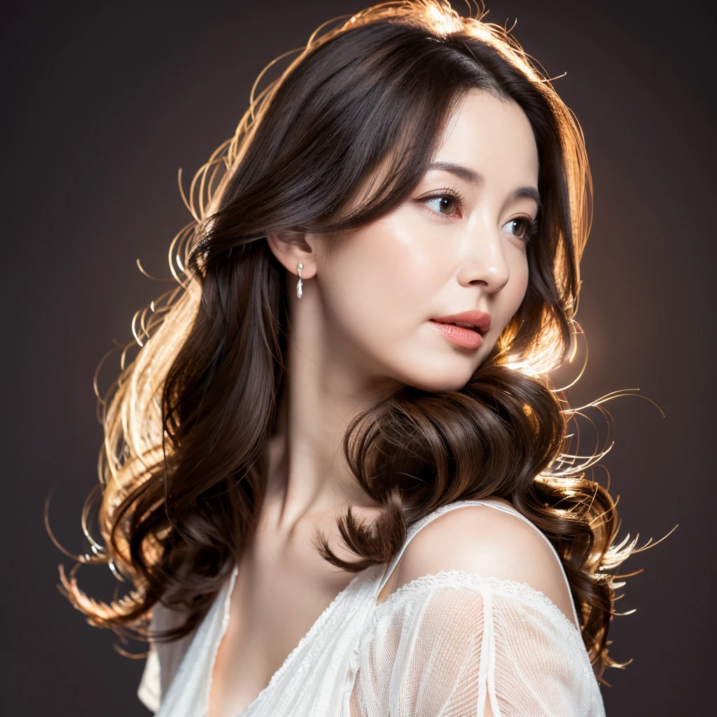Beautiful mature woman with wavy long hair, she is alluring, Ultra-high resolution,(Realistic:1.4), ((Highest quality)), ((masterpiece)), (be familiar with),