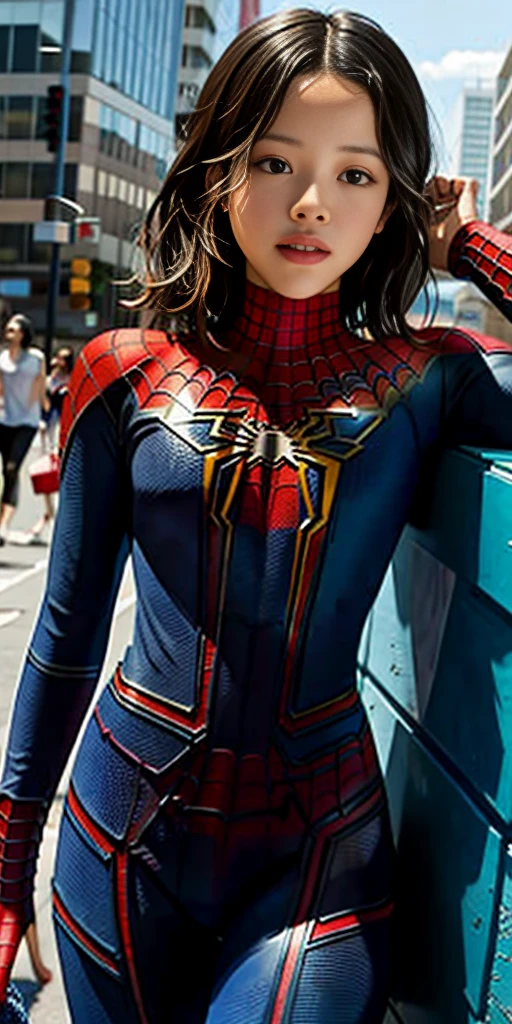 Jenna Ortega dressed as Spider-Man