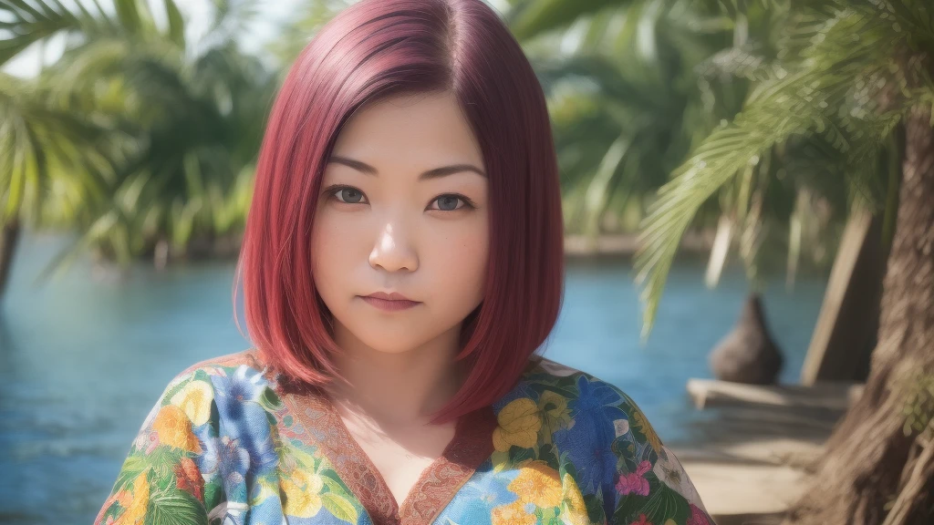 Japanese cartoons, (((portrait of he said))), 一个female人, (((Red hair))), (((blue eyes))), (((female)), 8K, unreal engine, Octane Rendering, From kyun, gamang, Yoon Kun-gil, g.arrive, gosonjak, shrup, Serious, Domi, Noah, trending on pixiv, fan box, Skobo, masterpiece, Smooth and soft skin, big dreamy eyes, Beautiful and Intricate Colored Hair, symmetry, Japanese cartoons wide eyes, soft lighting, Concept Art, digital painting,  Tropical Islands
