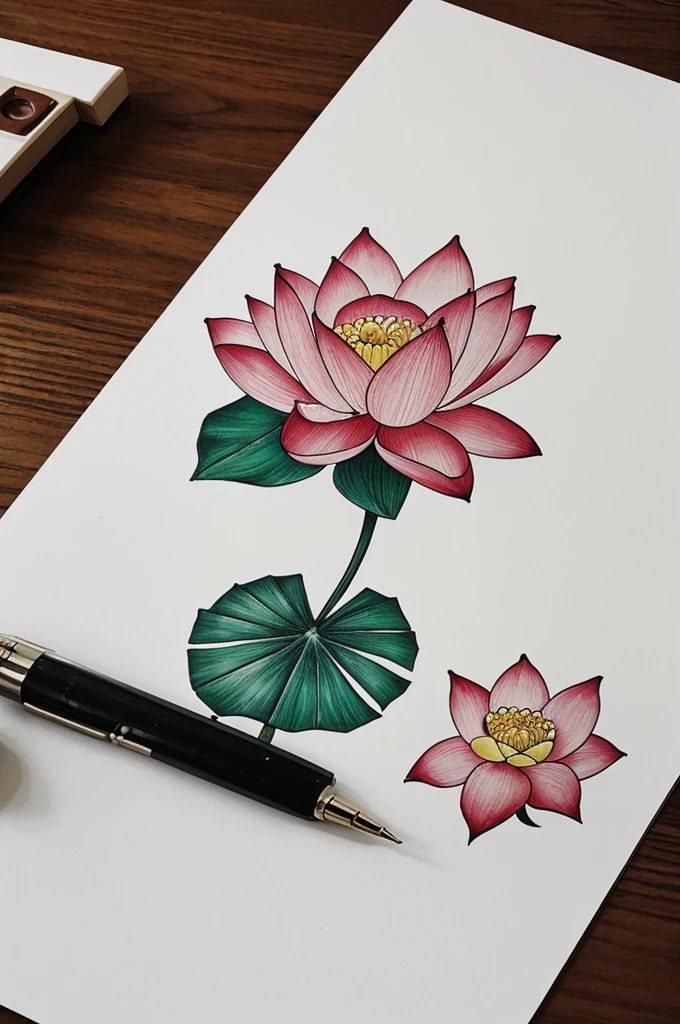 Create a lotus flower with a heartbroken theme or concept