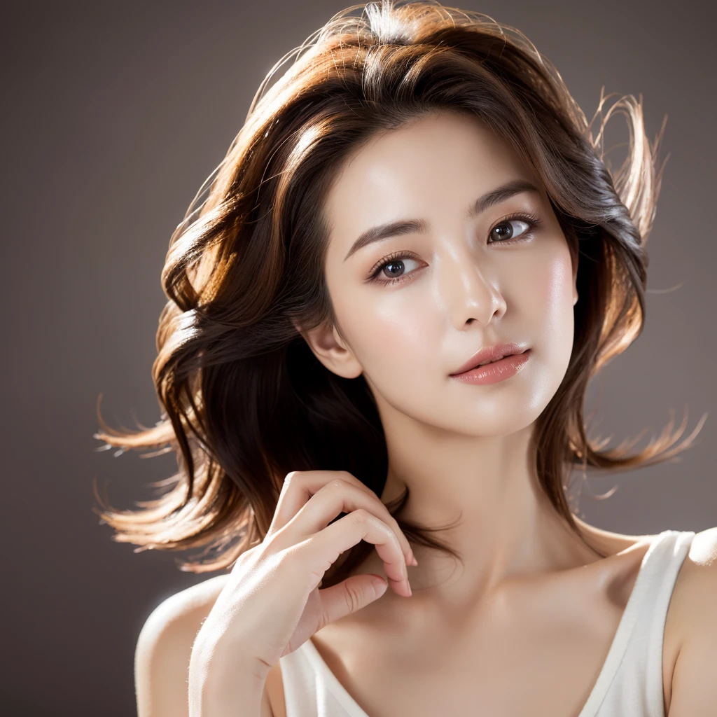 Beautiful mature woman with wavy long hair, she is alluring, Ultra-high resolution,(Realistic:1.4), ((Highest quality)), ((masterpiece)), (be familiar with),