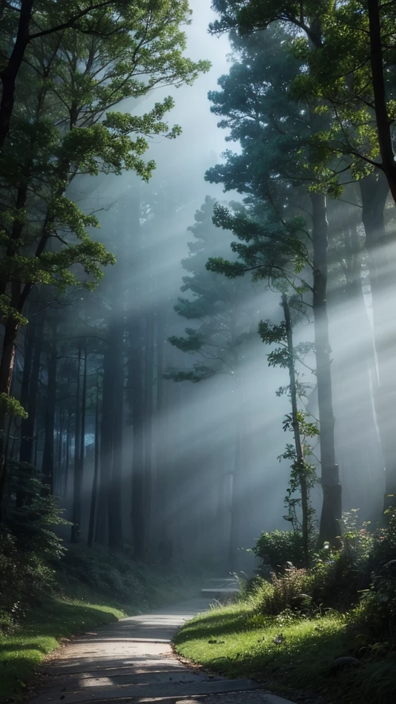 白い梟, in the misty Hogwarts forest at night,Photorealistic, precise and high quality,Covered in white mist