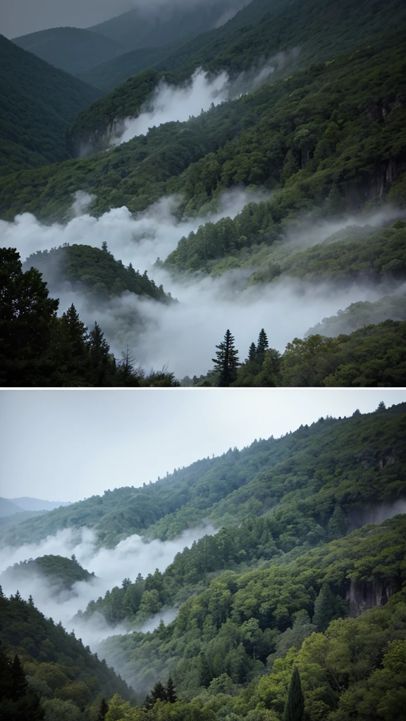 白い梟, in the misty Hogwarts forest at night,Photorealistic, precise and high quality,Covered in white mist