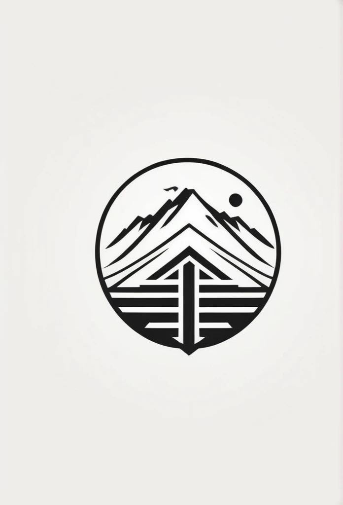 A logo for an apartment construction company. Quite cool, monotone design, slightly Japanese feel, pure white background.