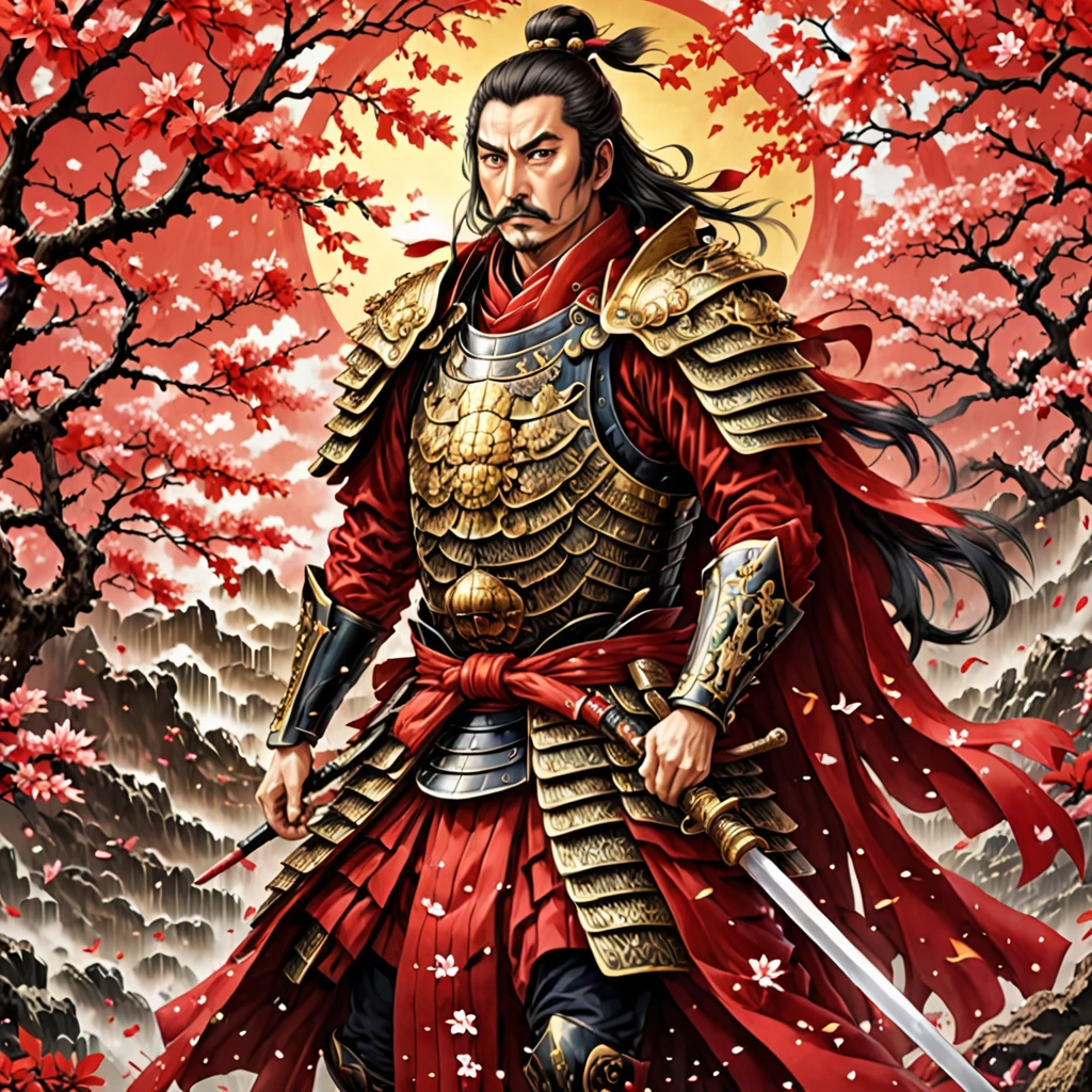 Highest quality，masterpiece，Ultra-high resolution,Oda Nobunaga