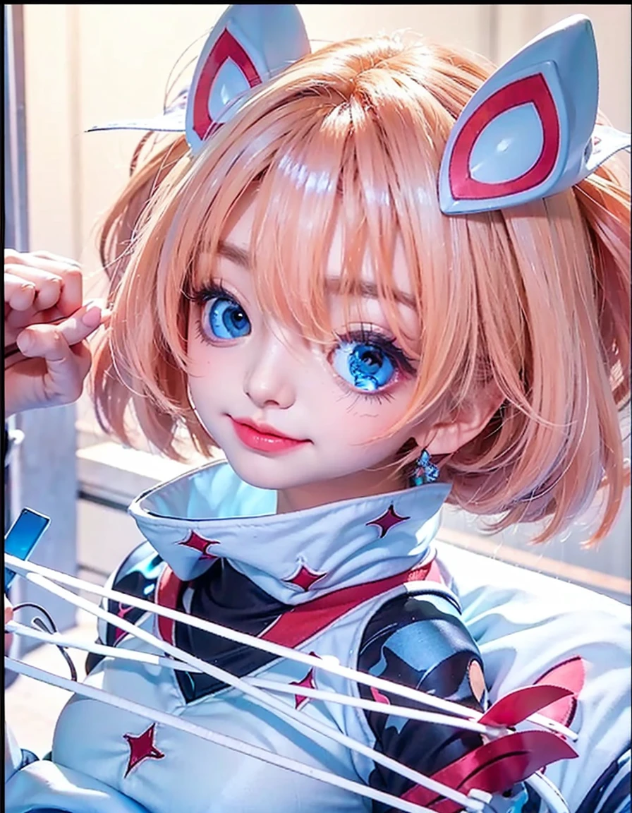 Kagura mobile legends, long white hair, Gentle Scarlet colored eyes, necklace