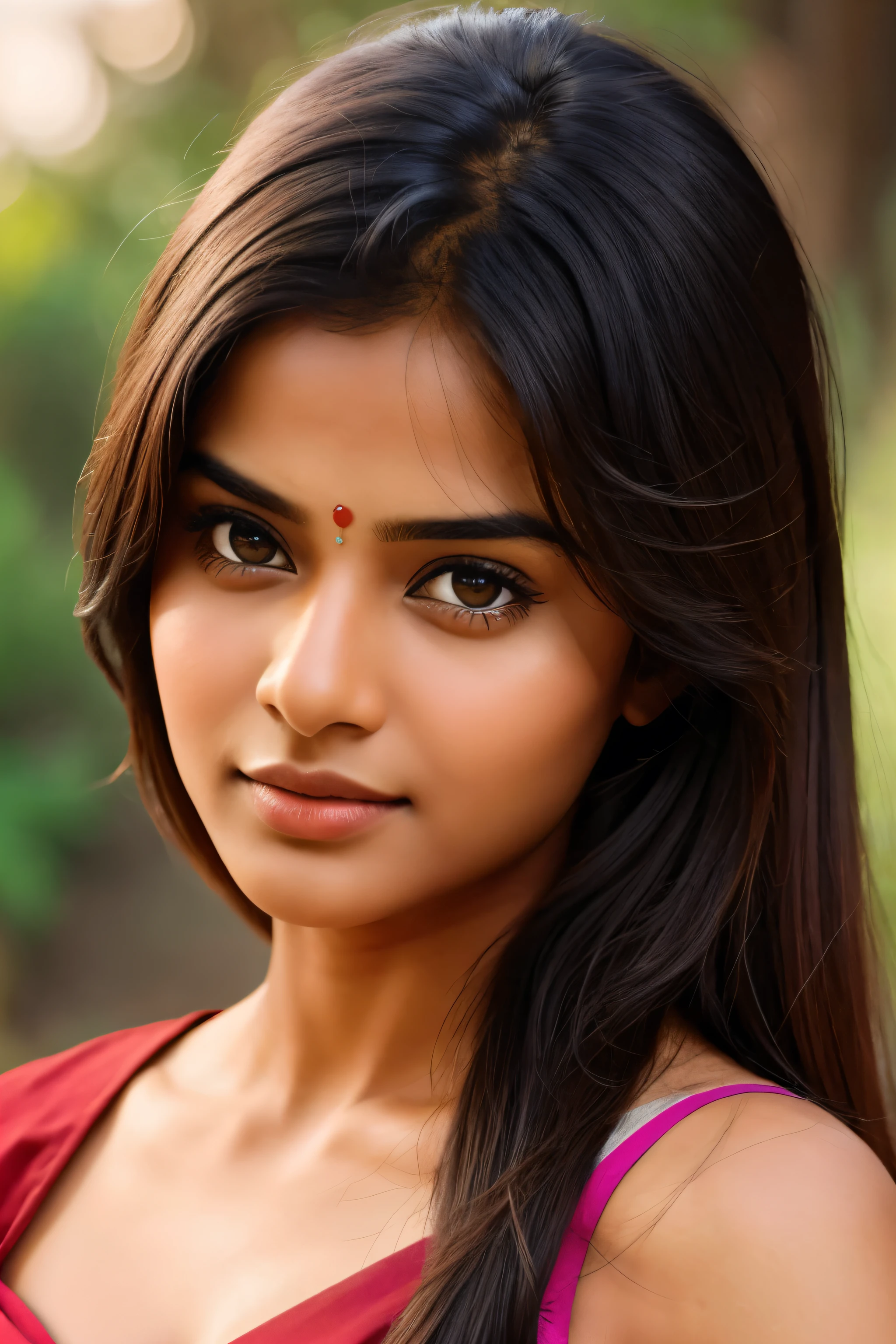 Generate Realistic Image of indian Girl who 40% look like most beautiful Indian actress