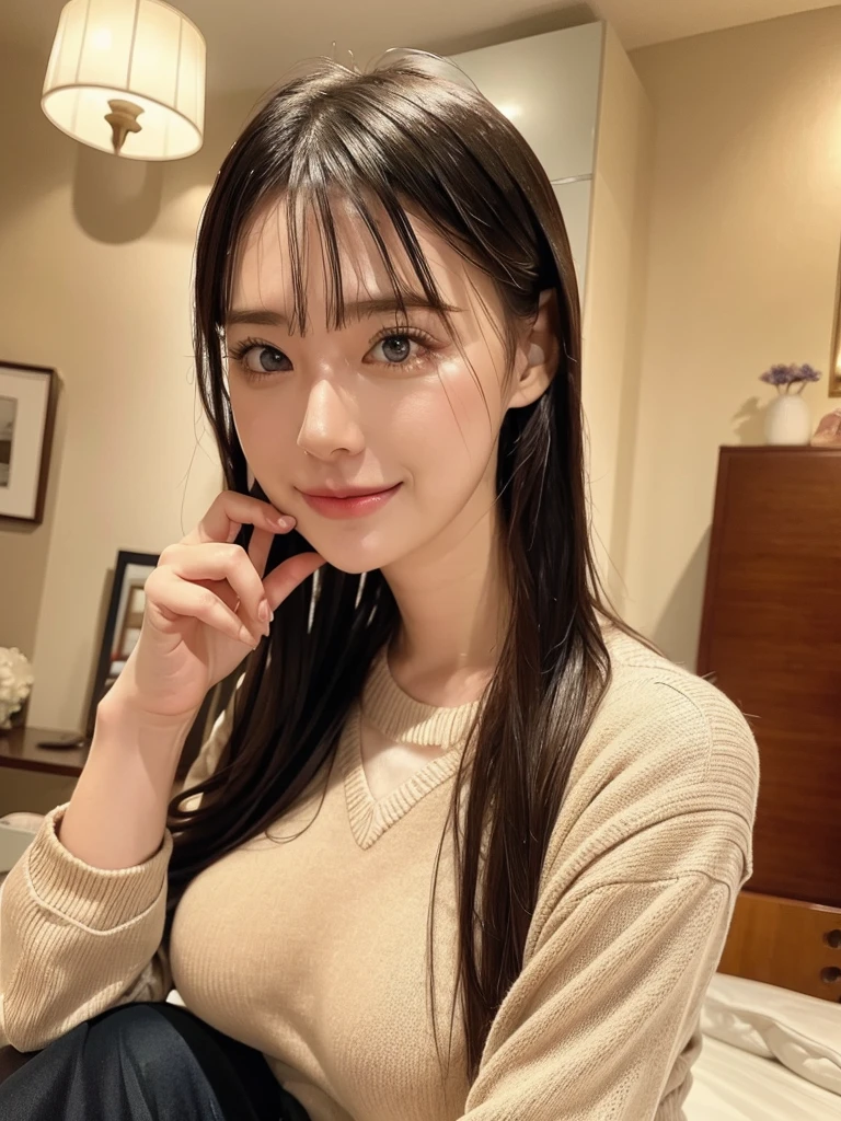 ((Highest quality)), ((masterpiece)),Winter clothing style、Looking into the camera、Casual wear,Sexy Woman,Photorealistic, sunlight, Full body portrait, Amazingly beautiful,Dynamic pose,Porn Shooting,Unclear、Adult women、Looking into the camera, Milky W, Skin with attention to detail, Realistic skin detail、Sharp focus、Volumetric Fog、Highly detailed face、Highly detailed eyes、Highly detailed skin、Highly detailed fingers、Highly detailed nose、Highly detailed detailed mouth、Perfect Anatomy、Detailed Background、Detailed clothing、knit